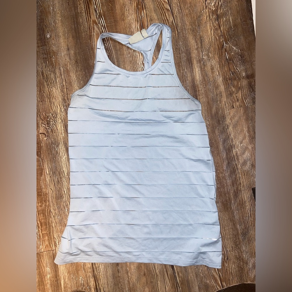 Small Light blue striped Athleta top